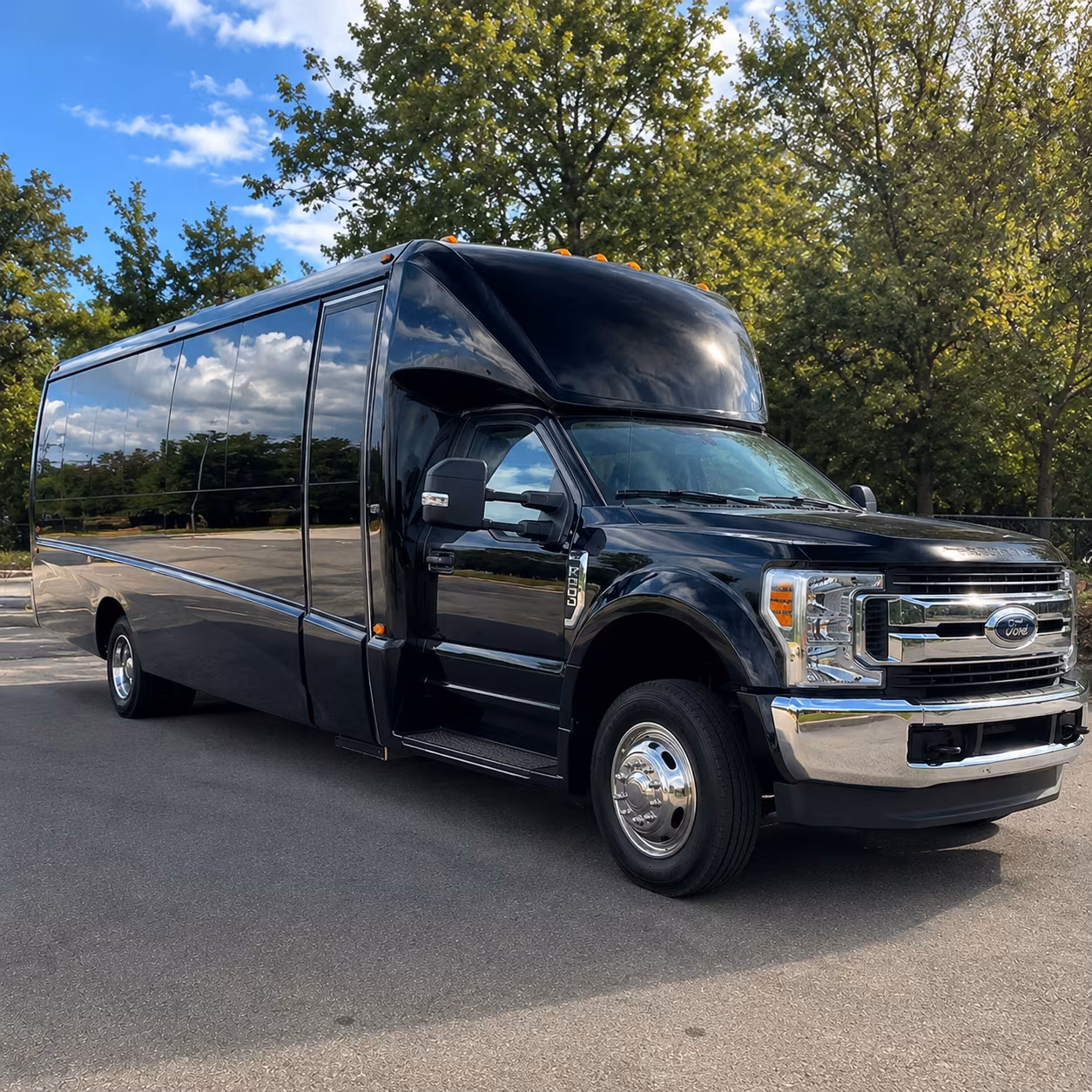 Gilbert School Event Transportation party bus exterior